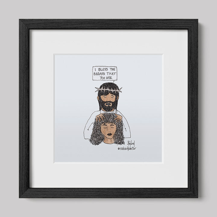 Bless the Badass Cartoon Print-Cartoons-nakedpastor