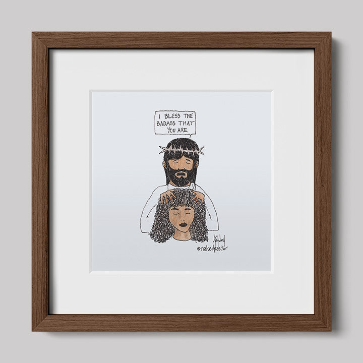 Bless the Badass Cartoon Print-Cartoons-nakedpastor