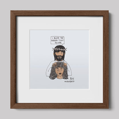 Bless the Badass Cartoon Print-Cartoons-nakedpastor