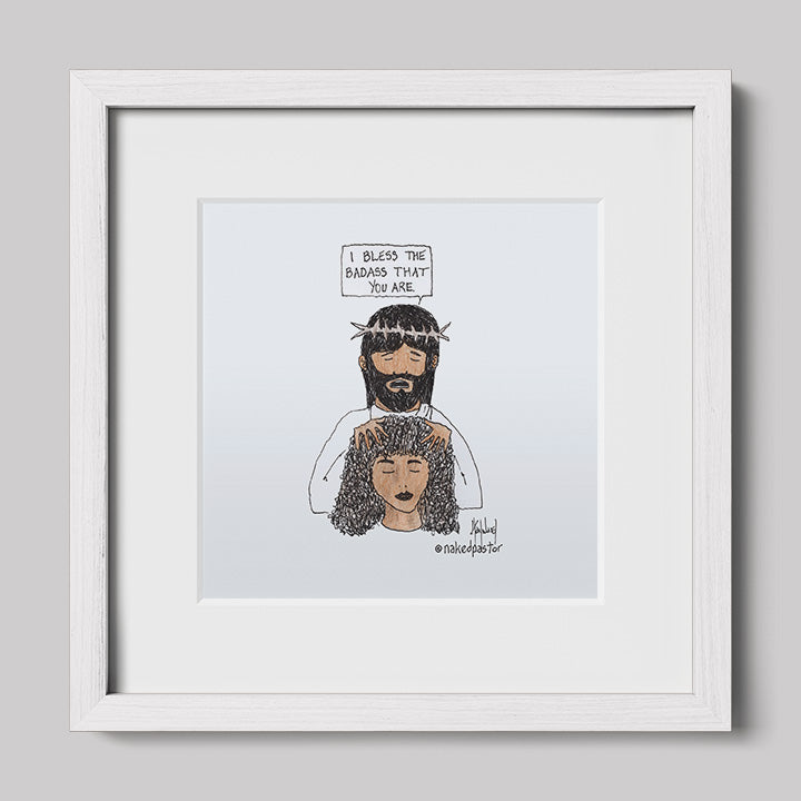 Bless the Badass Cartoon Print-Cartoons-nakedpastor
