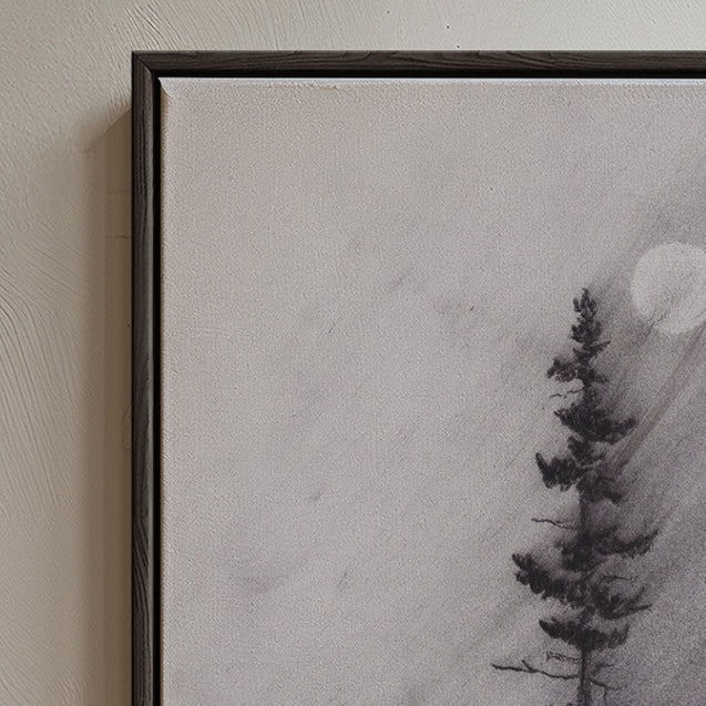 Charcoal Pine Framed Canvas-Canvas-nakedpastor