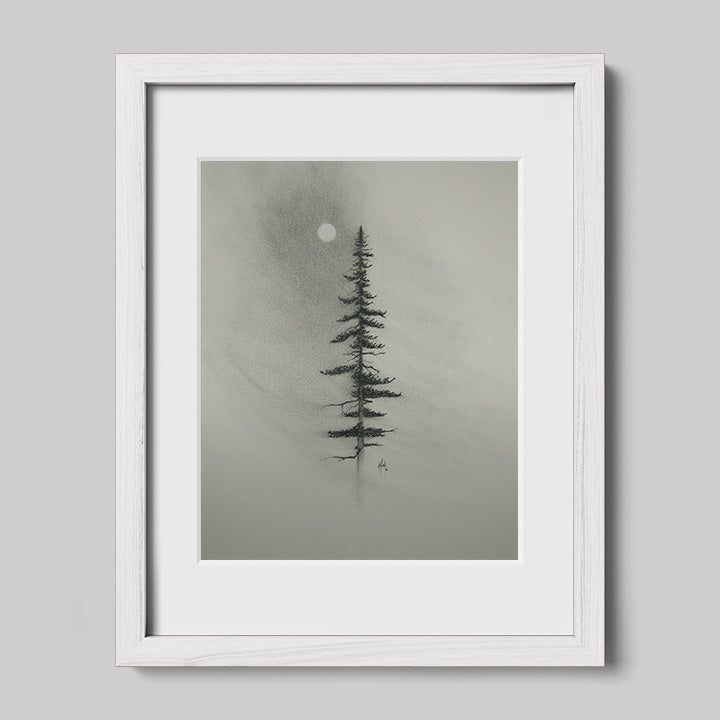 Pine Charcoal Drawing Print-Drawings-nakedpastor