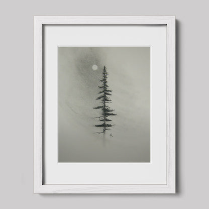 Pine Charcoal Drawing Print-Drawings-nakedpastor