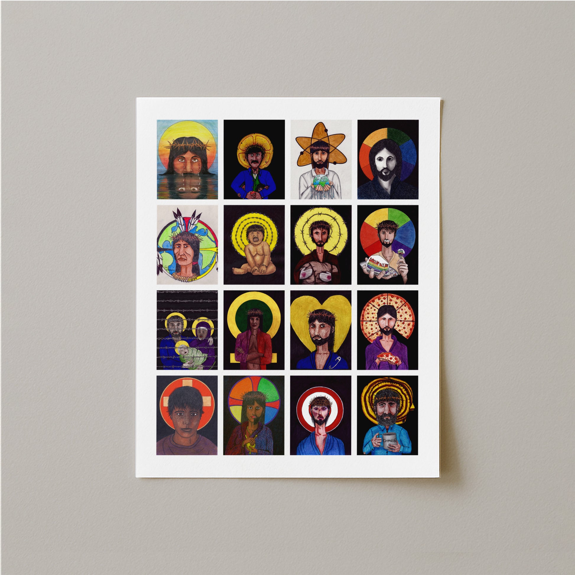 Christ Collage Print-Drawings-nakedpastor