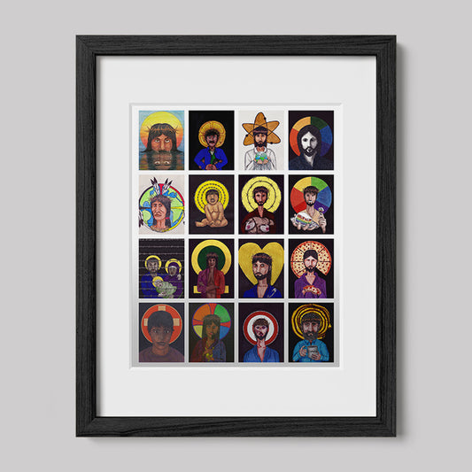 Christ Collage Print