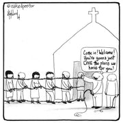 Church Slavery Digital Cartoon - by nakedpastor