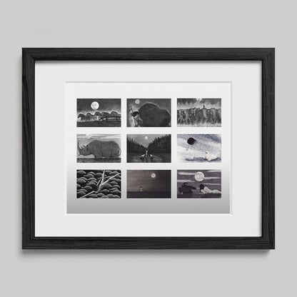 Sophia Wildlife Collage Print-Drawings-nakedpastor