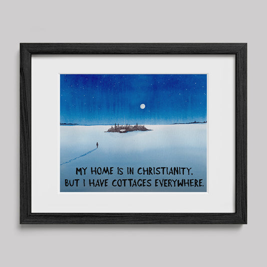 Cottages Everywhere Print-Paintings-nakedpastor