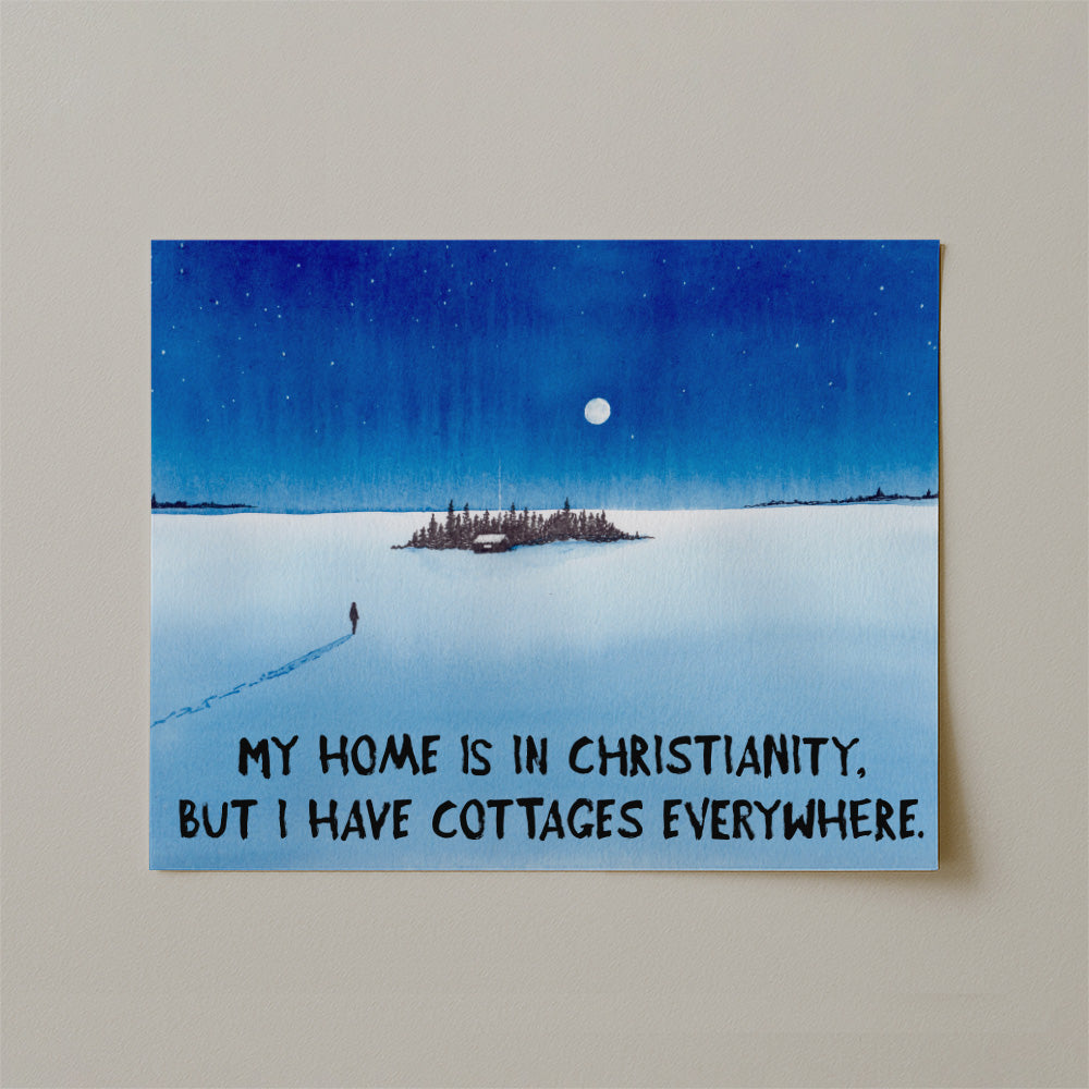 Cottages Everywhere Print-Paintings-nakedpastor