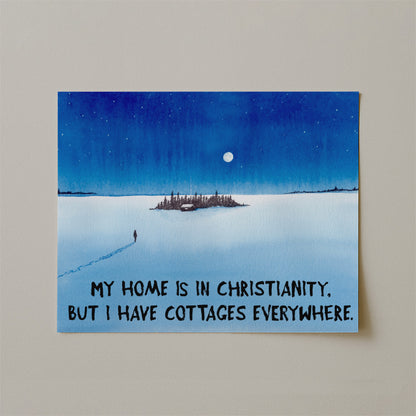 Cottages Everywhere Print-Paintings-nakedpastor