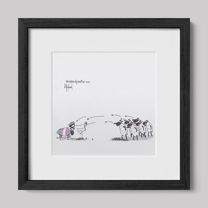 Don't Stone Others Trans Version Cartoon Print-Cartoons-nakedpastor