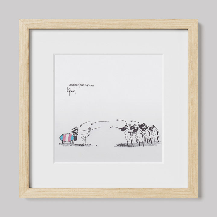 Don't Stone Others Trans Version Cartoon Print-Cartoons-nakedpastor