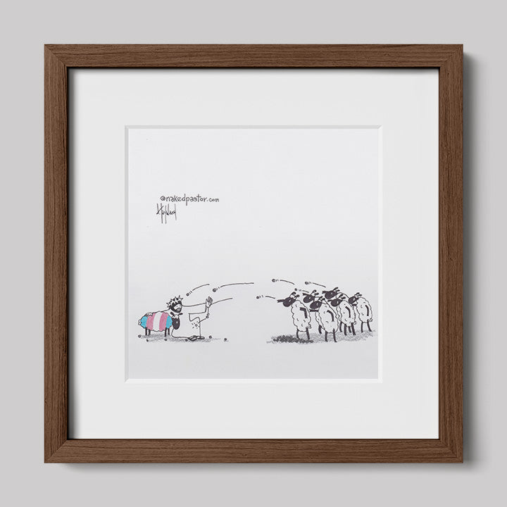 Don't Stone Others Trans Version Cartoon Print-Cartoons-nakedpastor