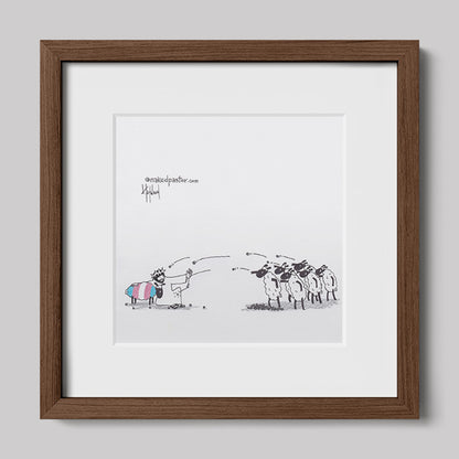 Don't Stone Others Trans Version Cartoon Print-Cartoons-nakedpastor