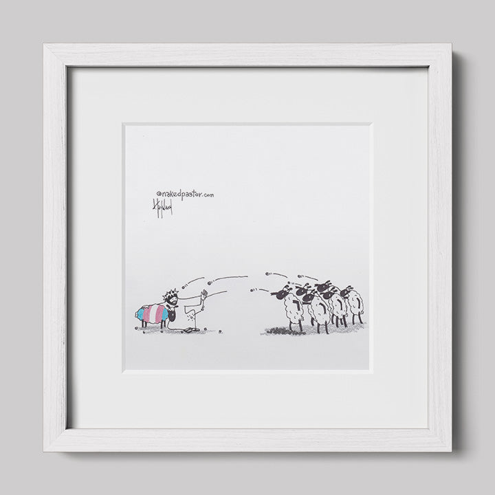 Don't Stone Others Trans Version Cartoon Print-Cartoons-nakedpastor