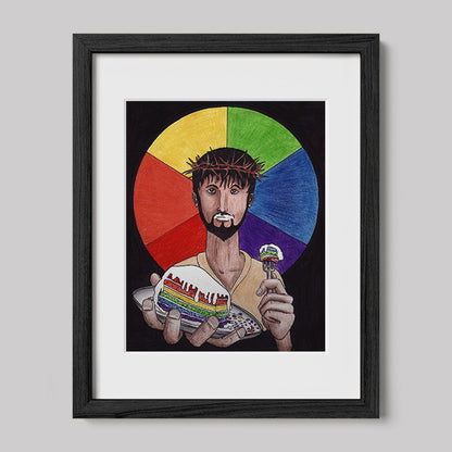 Let Them Eat Cake Jesus Print-Drawings-nakedpastor