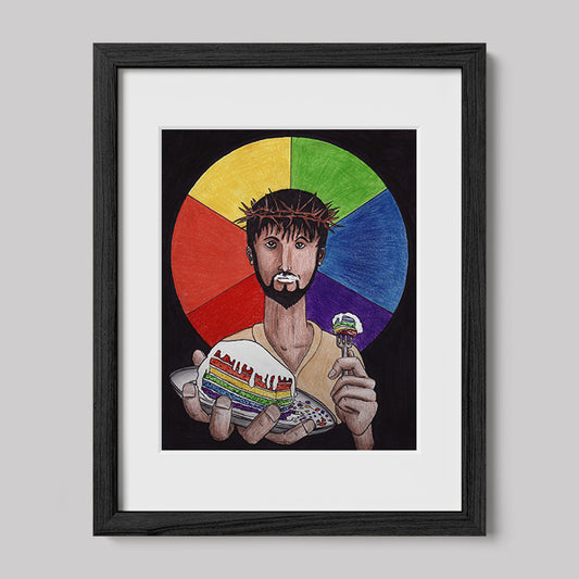 Let Them Eat Cake Jesus Print-Drawings-nakedpastor