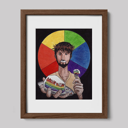 Let Them Eat Cake Jesus Print-Drawings-nakedpastor