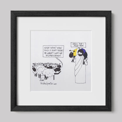 Enby Christian Not-Lost Lamb Print-Cartoons-nakedpastor