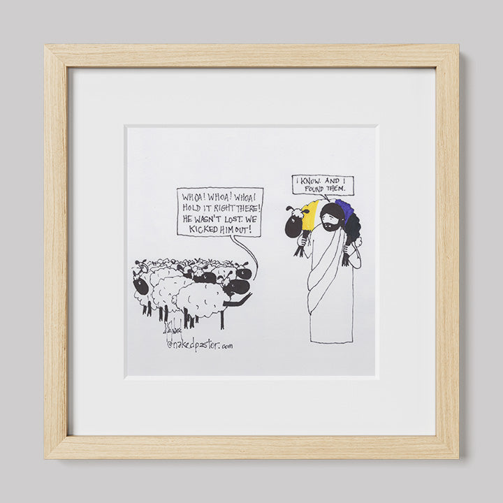 Enby Christian Not-Lost Lamb Print-Cartoons-nakedpastor