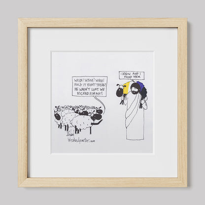 Enby Christian Not-Lost Lamb Print-Cartoons-nakedpastor