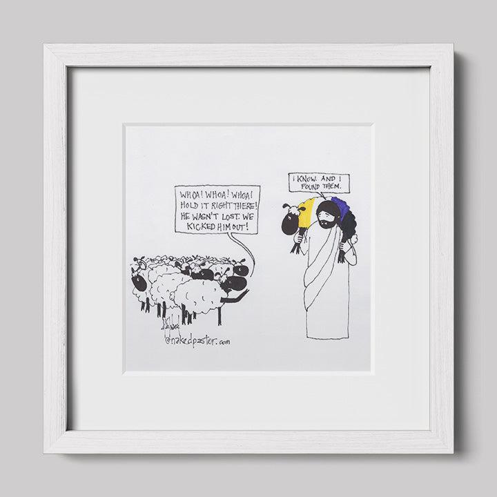 Enby Christian Not-Lost Lamb Print-Cartoons-nakedpastor