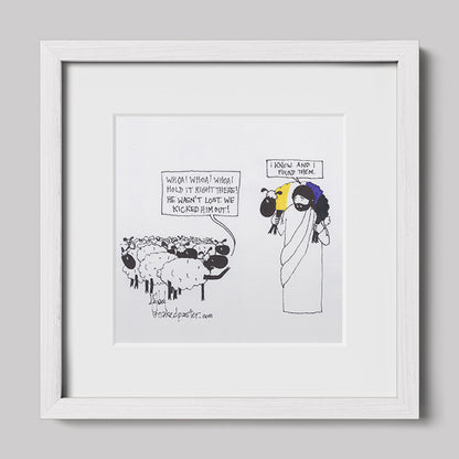 Enby Christian Not-Lost Lamb Print-Cartoons-nakedpastor