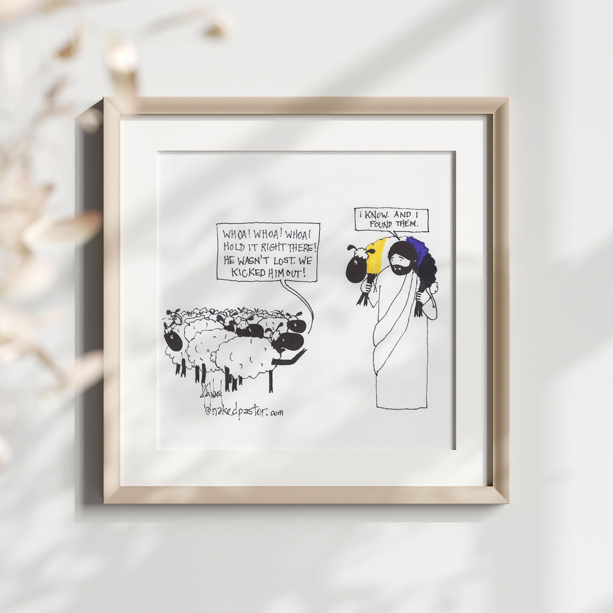 Enby Christian Not-Lost Lamb Print - by nakedpastor