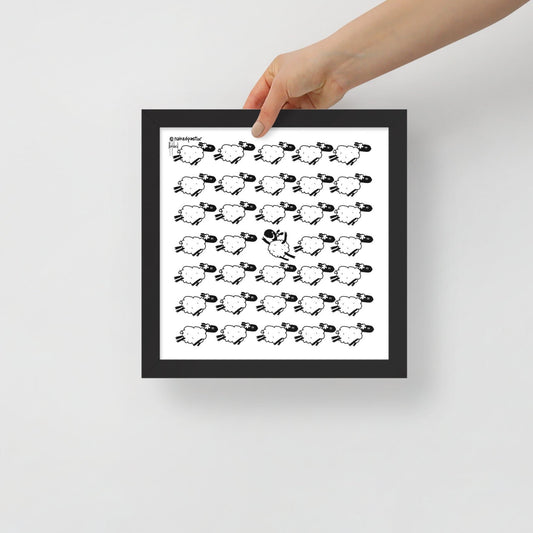 Go Against the Flock Cartoon Print - by nakedpastor