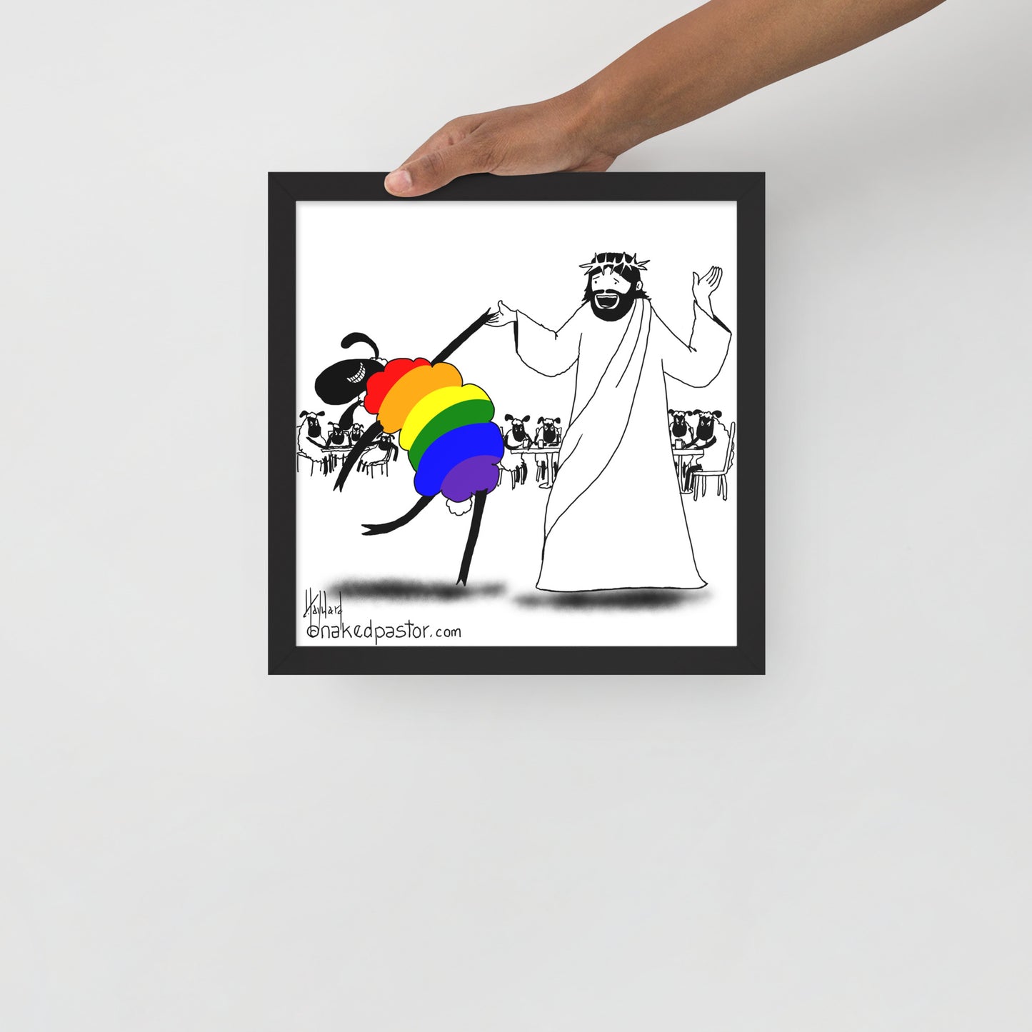 Jesus Dances with the LGBTQ Sheep Print - by nakedpastor