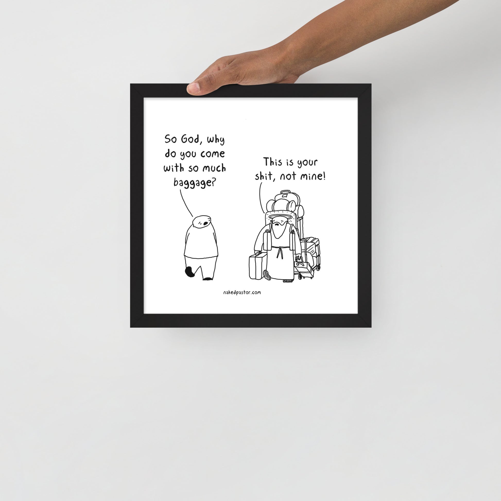 Baggage Cartoon Print-Cartoons-nakedpastor