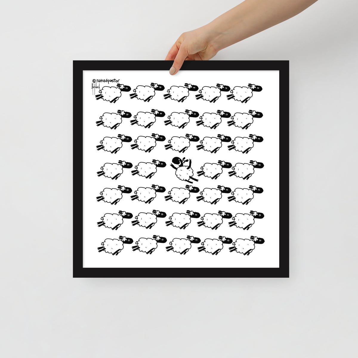 Go Against the Flock Cartoon Print - by nakedpastor