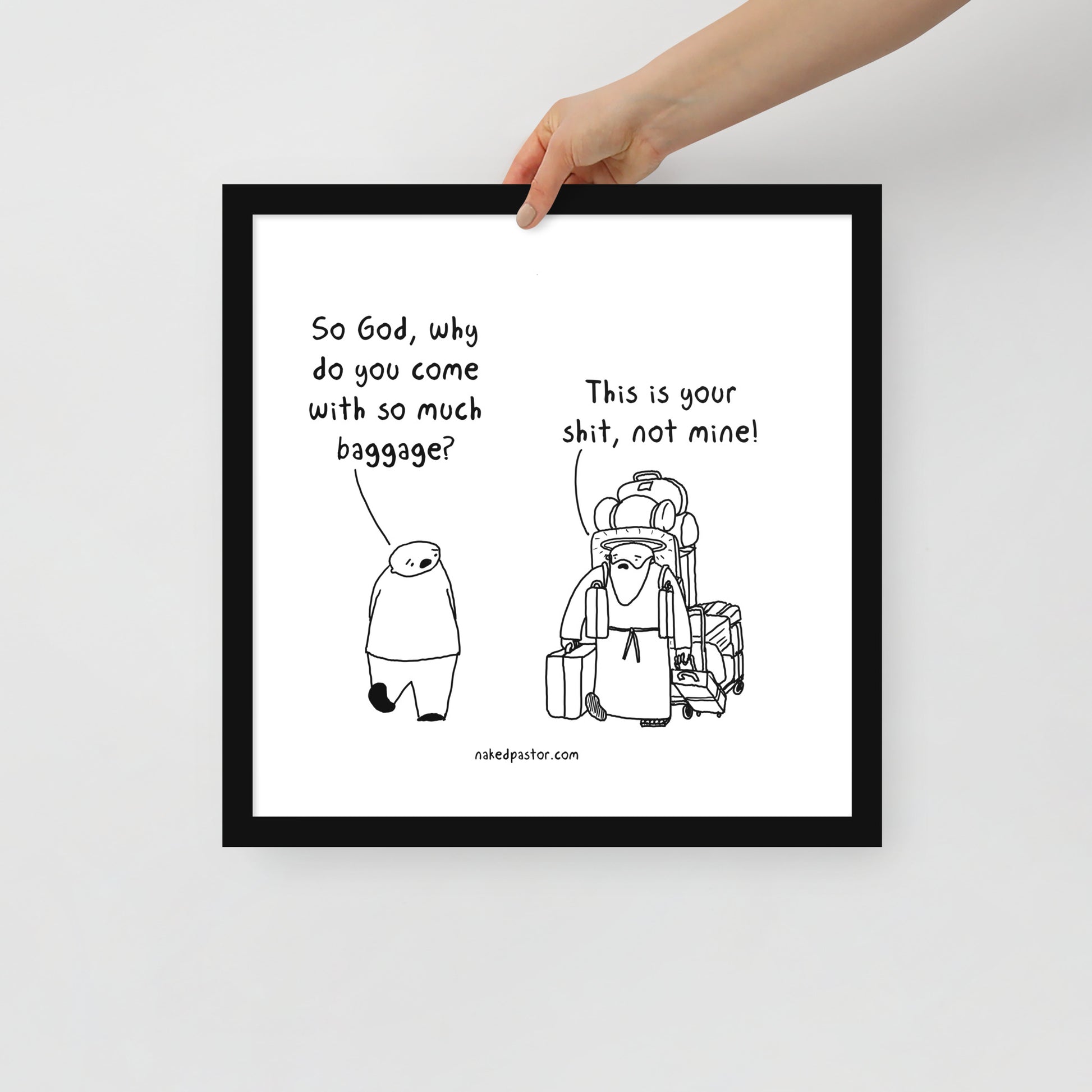 Baggage Cartoon Print-Cartoons-nakedpastor