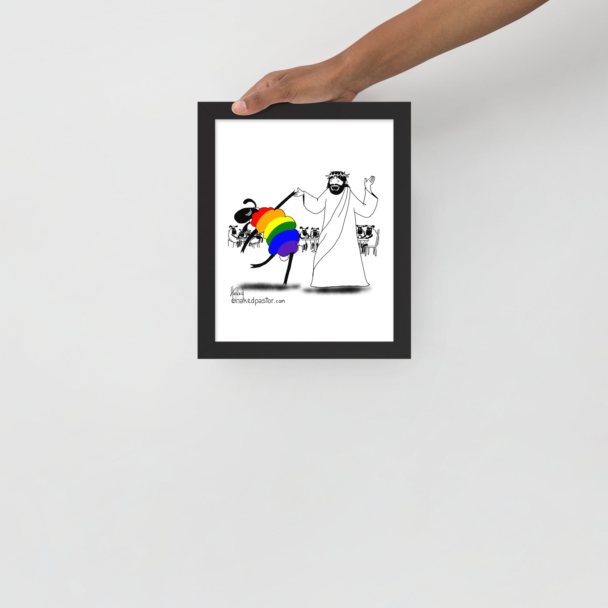 Jesus Dances with the LGBTQ Sheep Print - by nakedpastor