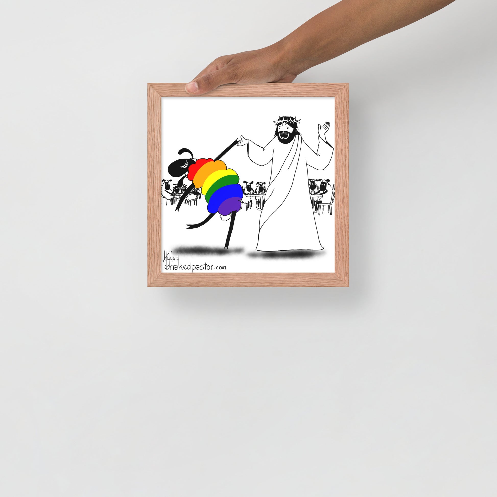 Jesus Dances with the LGBTQ Sheep Print - by nakedpastor