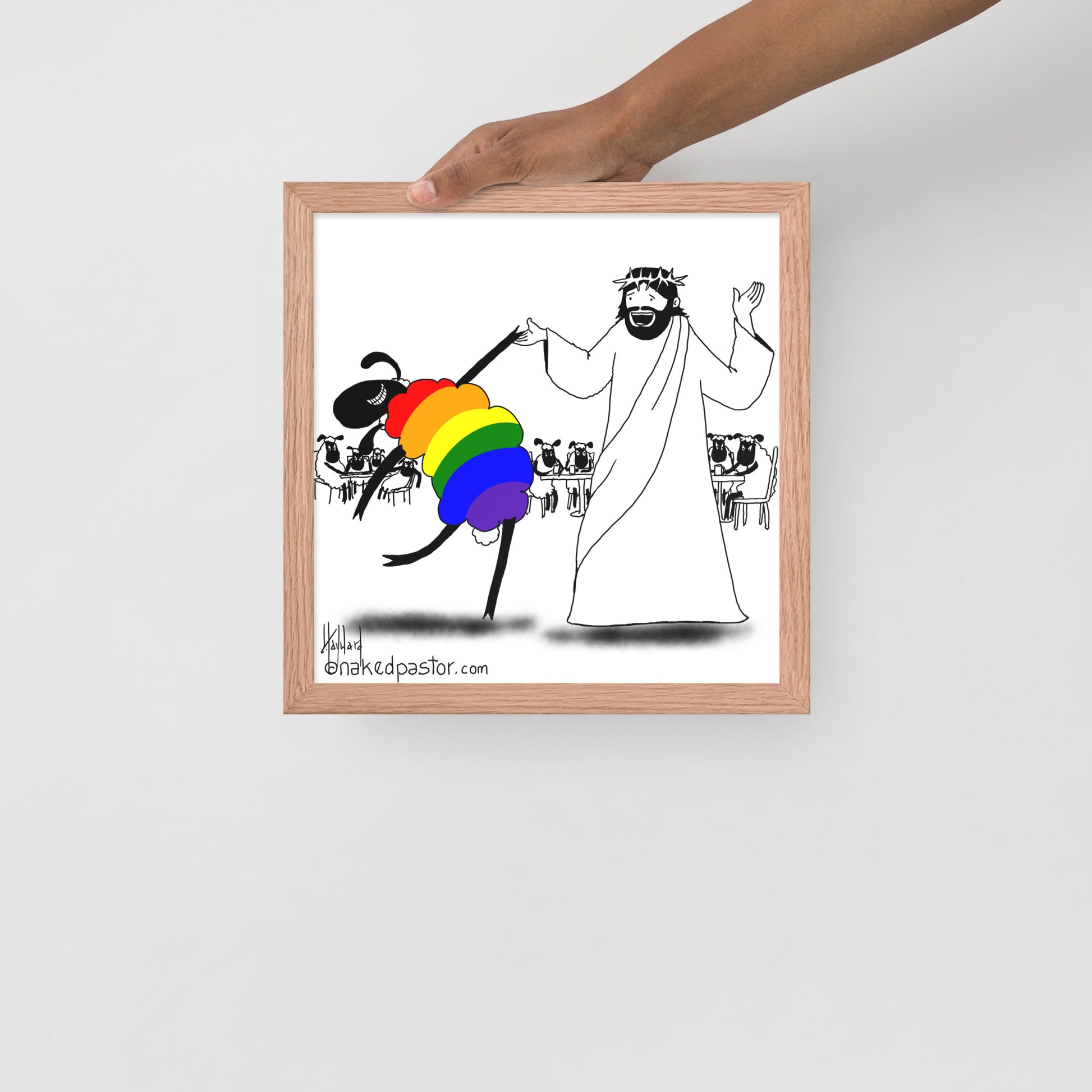 Jesus Dances with the LGBTQ Sheep Print - by nakedpastor