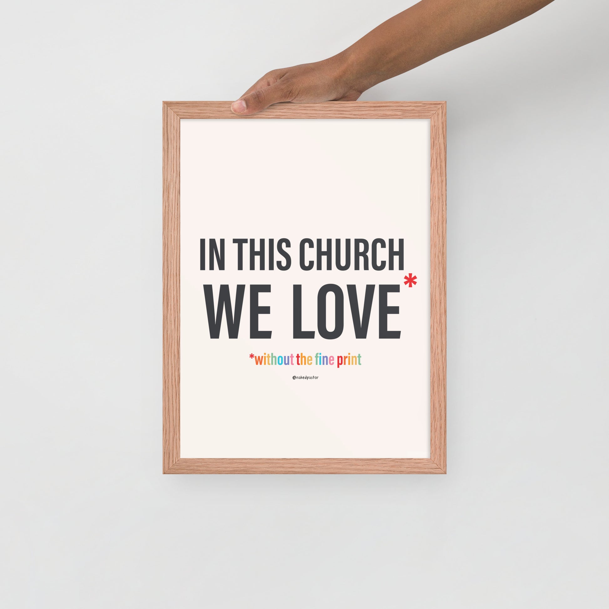 In This Church We Love Without the fine Print Type Text Print-Drawings-nakedpastor