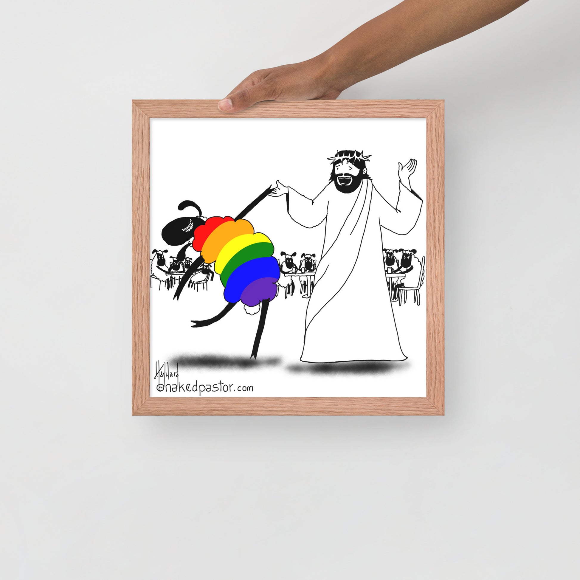 Jesus Dances with the LGBTQ Sheep Print - by nakedpastor