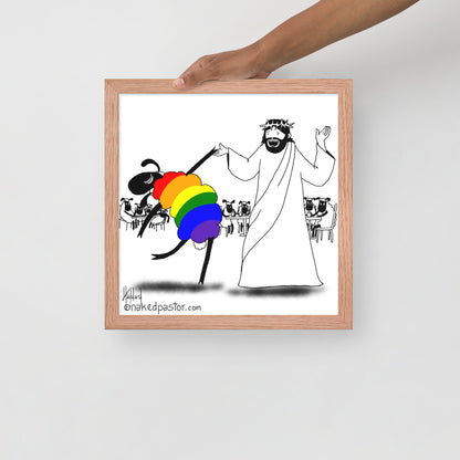 Jesus Dances with the LGBTQ Sheep Print - by nakedpastor