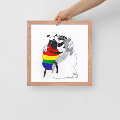 Jesus and the Rainbow Sheep Selfie Print-Cartoons-nakedpastor