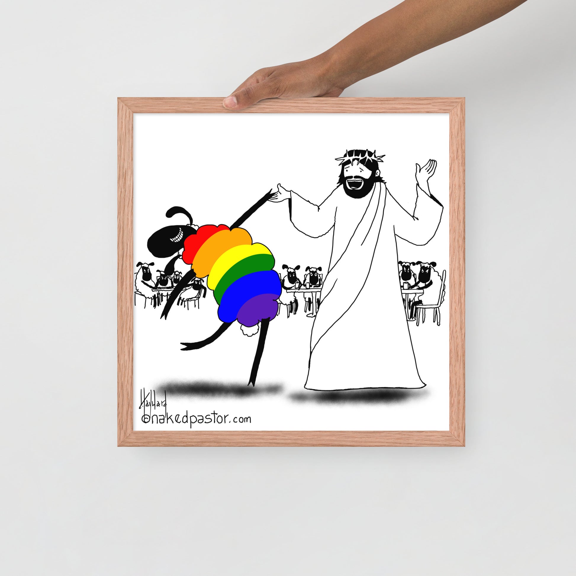 Jesus Dances with the LGBTQ Sheep Print - by nakedpastor