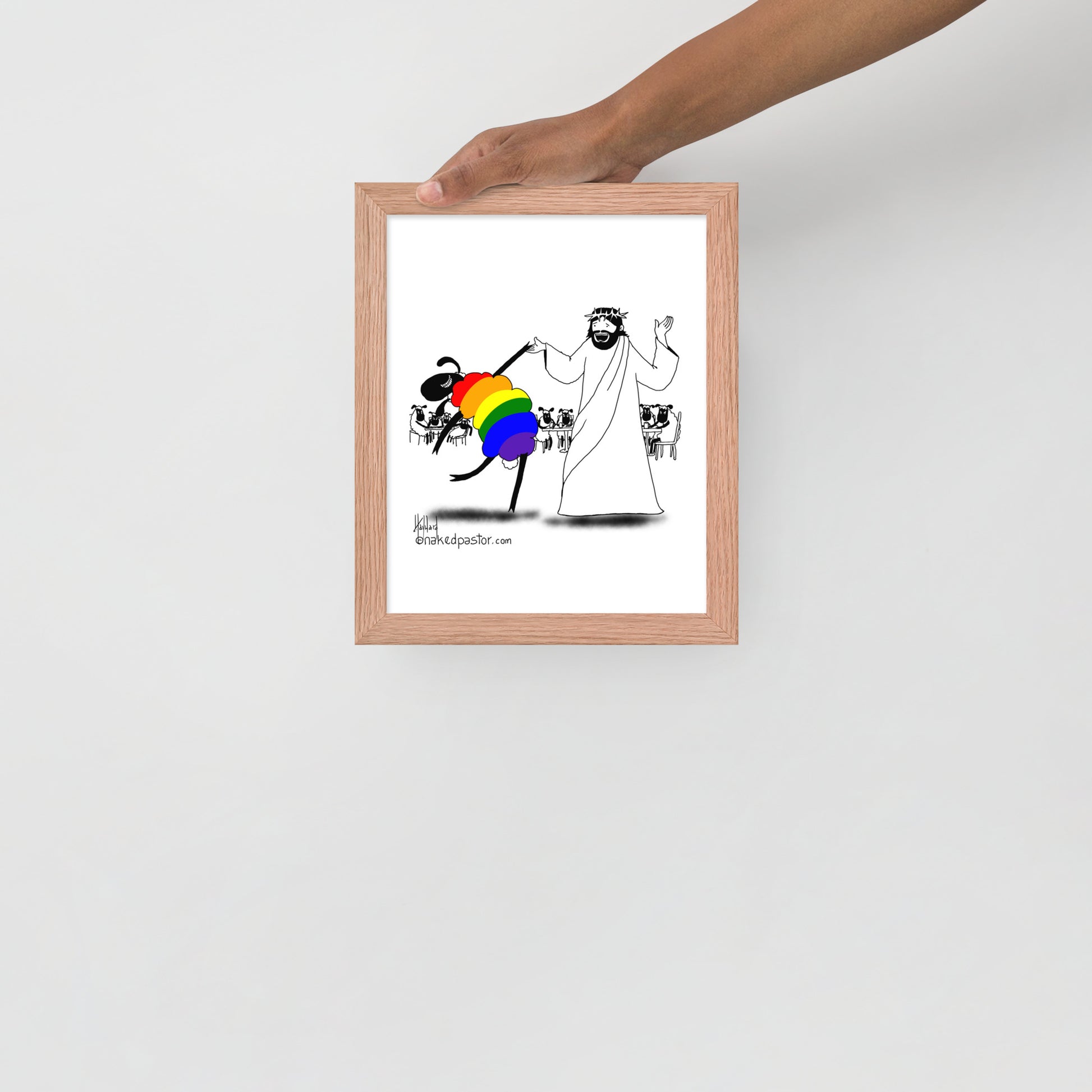 Jesus Dances with the LGBTQ Sheep Print - by nakedpastor