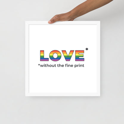 Love Without the Fine Print Cartoon Print
