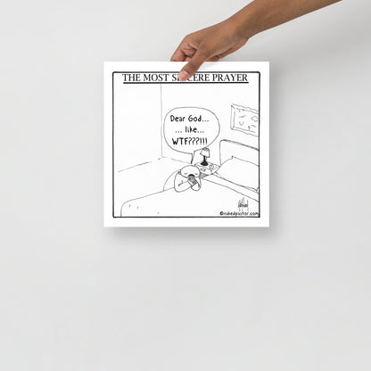 The Most Sincere Prayer Cartoon Print-Cartoons-nakedpastor