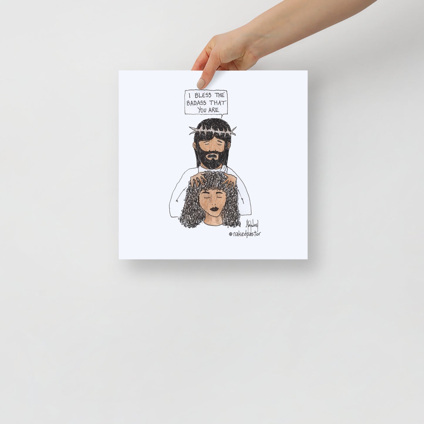 Bless the Badass Cartoon Print-Cartoons-nakedpastor