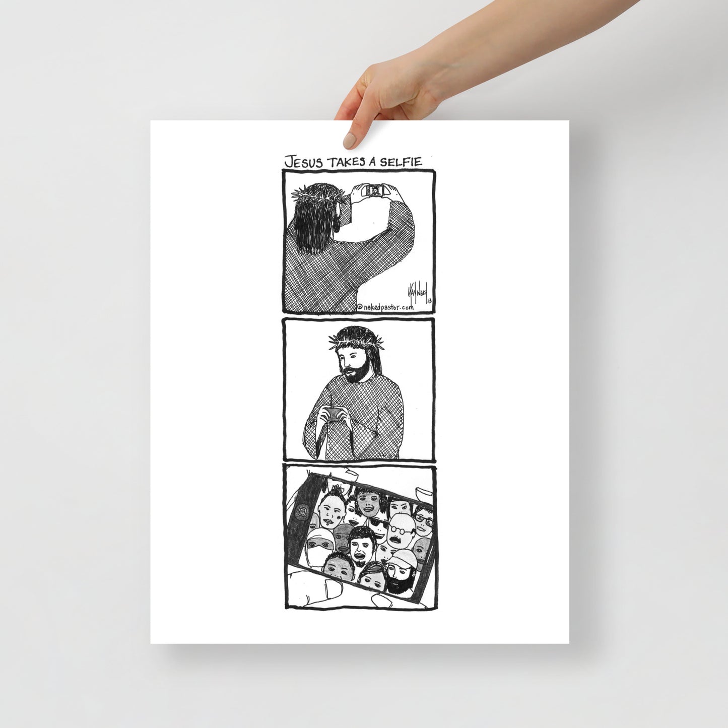 Jesus Takes a Selfie Print-Cartoons-nakedpastor