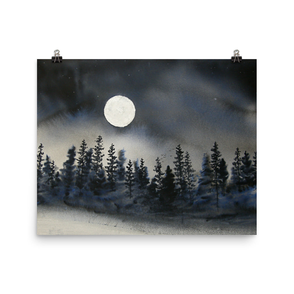 I Can Walk in Darkness Watercolor Print