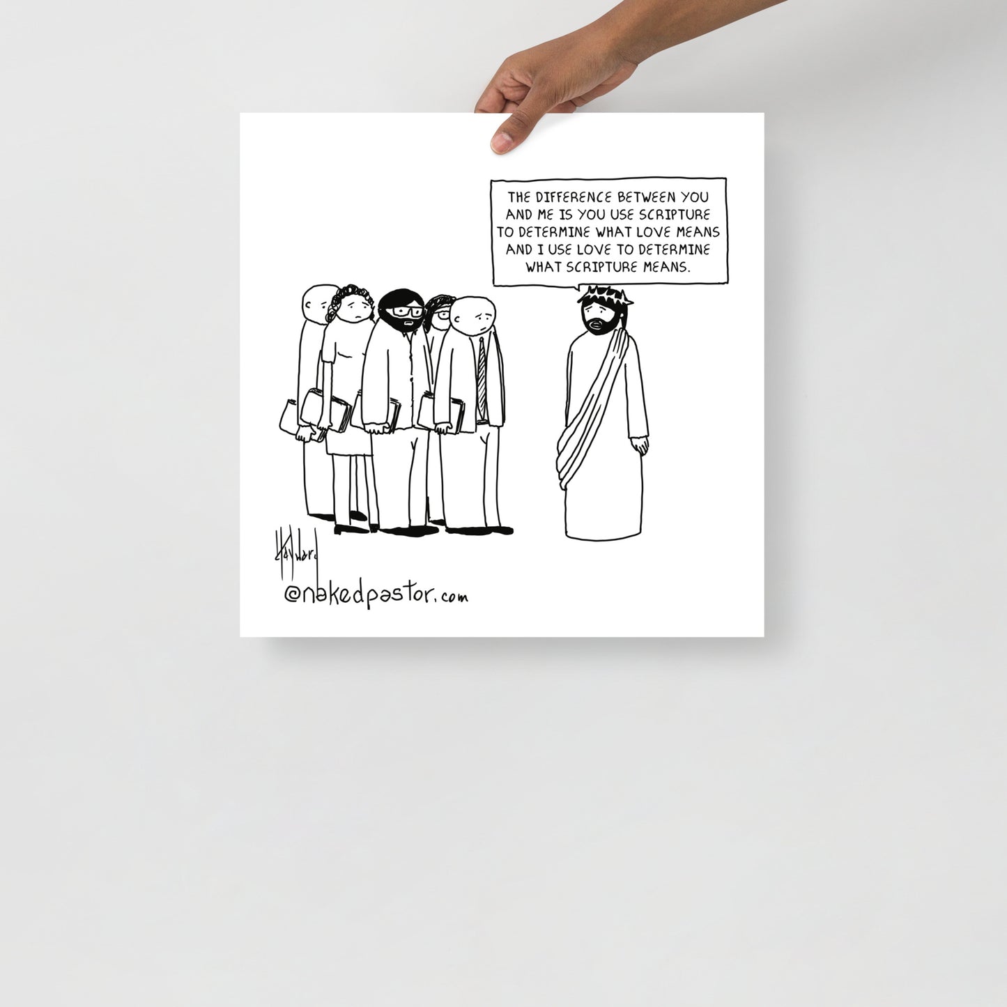 scripture vs love cartoon with jesus and the church
