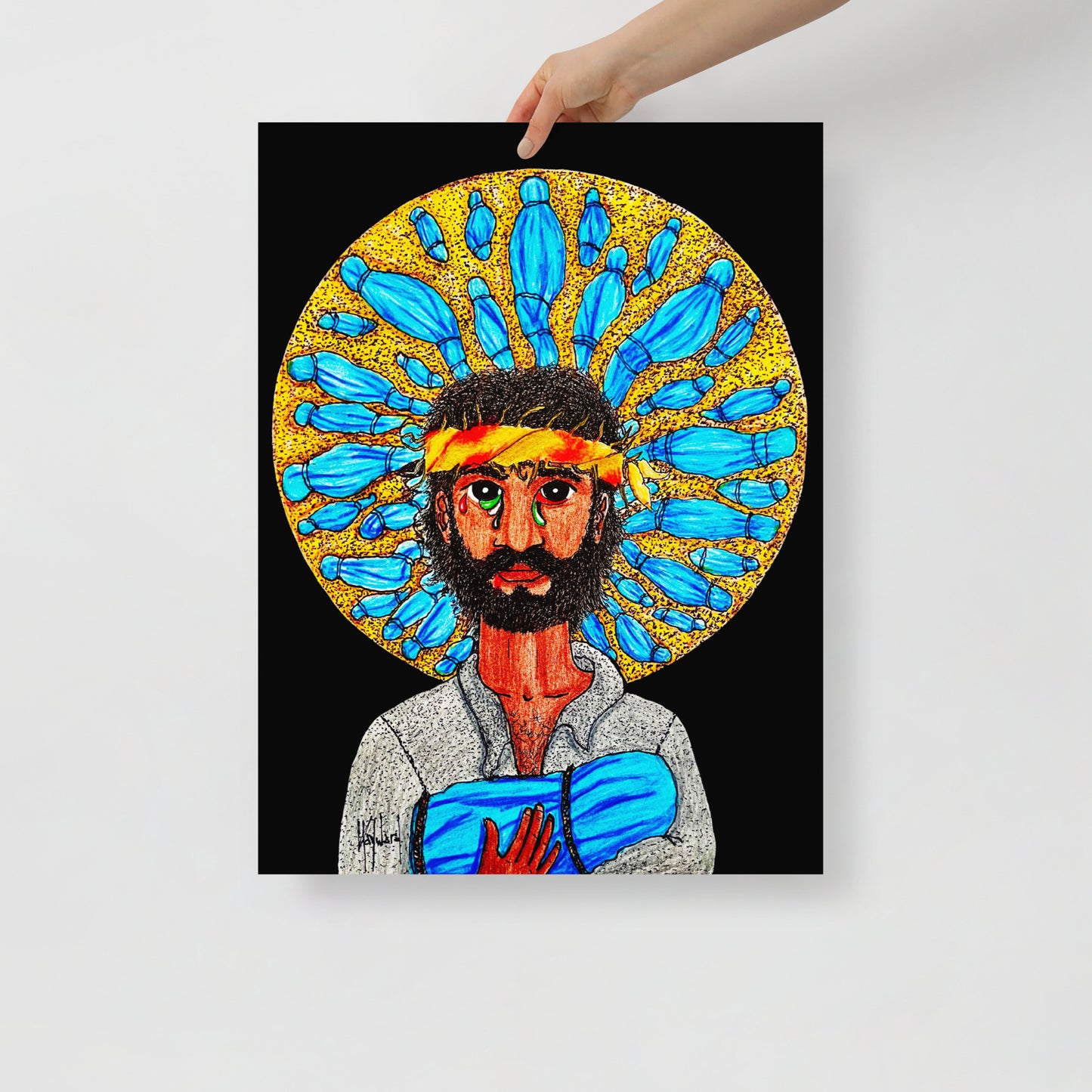 Gaze Image of Christ Print - by nakedpastor