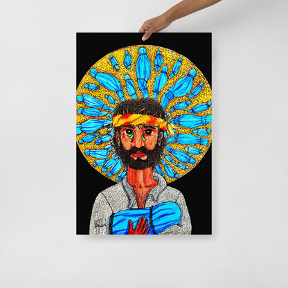 Gaze Image of Christ Print - by nakedpastor